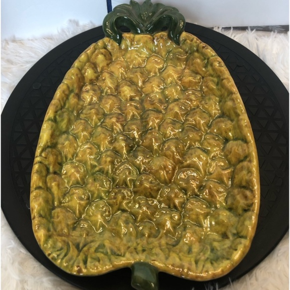 Vintage Pineapple Serving Dish Tray Trinkets